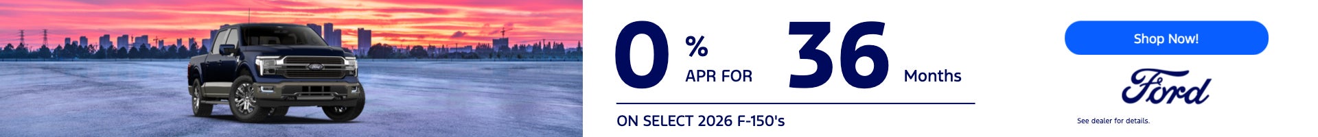 0% APR FOR 36 MONTHS